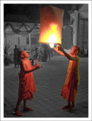 launching a hot air balloon